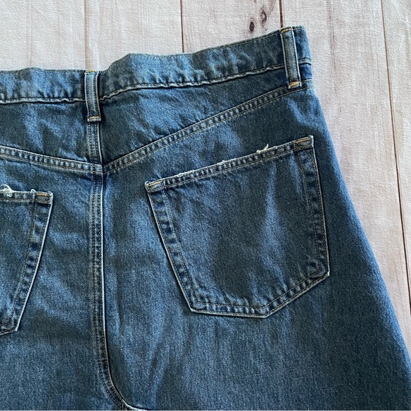 GAP Denim Maxi Skirt Women’s 18 Blue Long Front Slit High Rise Cottagecore Boho - Picture 12 of 16